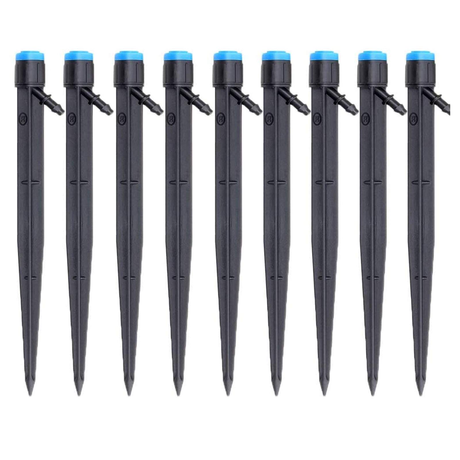 Lxcom Lighting Irrigation Drippers Micro Spray Adjustable Drip Emitters 360 Degree Full Circle Pattern Water Flow Irrigation Drippers System Parts Drip Irrigation for 4mm/7mm Tube, 50 Pack