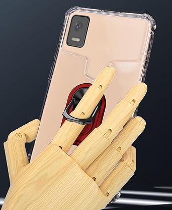 for Foxx A56 Phone Case with 2 Pack Screen Protector,360 Ring Crystal Clear Shockproof Bumper Back Cover Kickstand TPU Slim Skin Shell Hybrid for Foxxfoxxd-A56 -Red