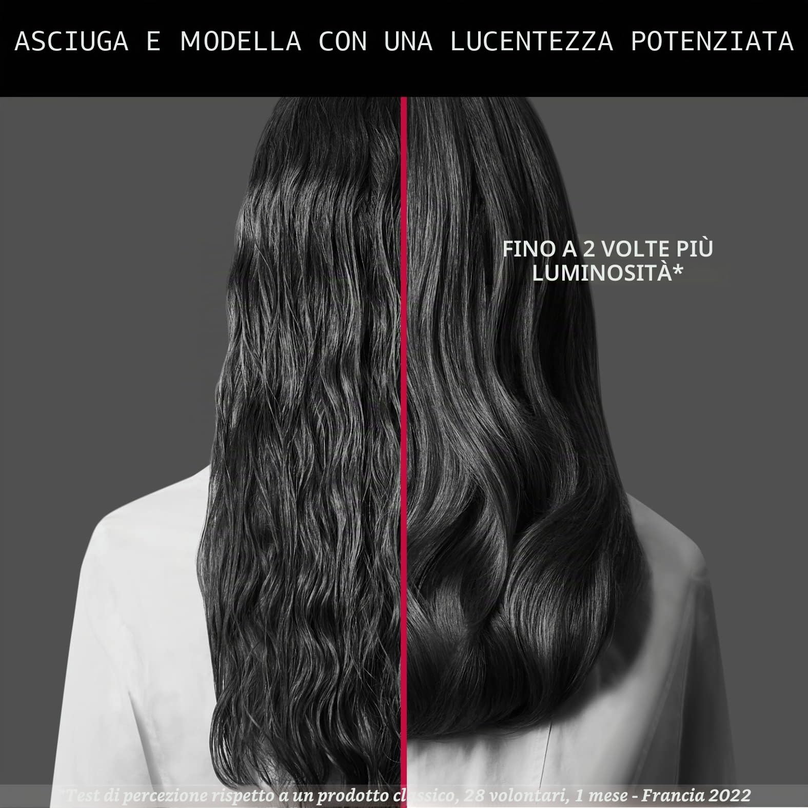 Rowenta x Karl Lagerfeld CF635L Express Style spazzola ad aria calda | 5 in 1 | rivestimento cheratina & Glow | costante 60°C | tutti i tipi di capelli | accessori completi | nero/rosso