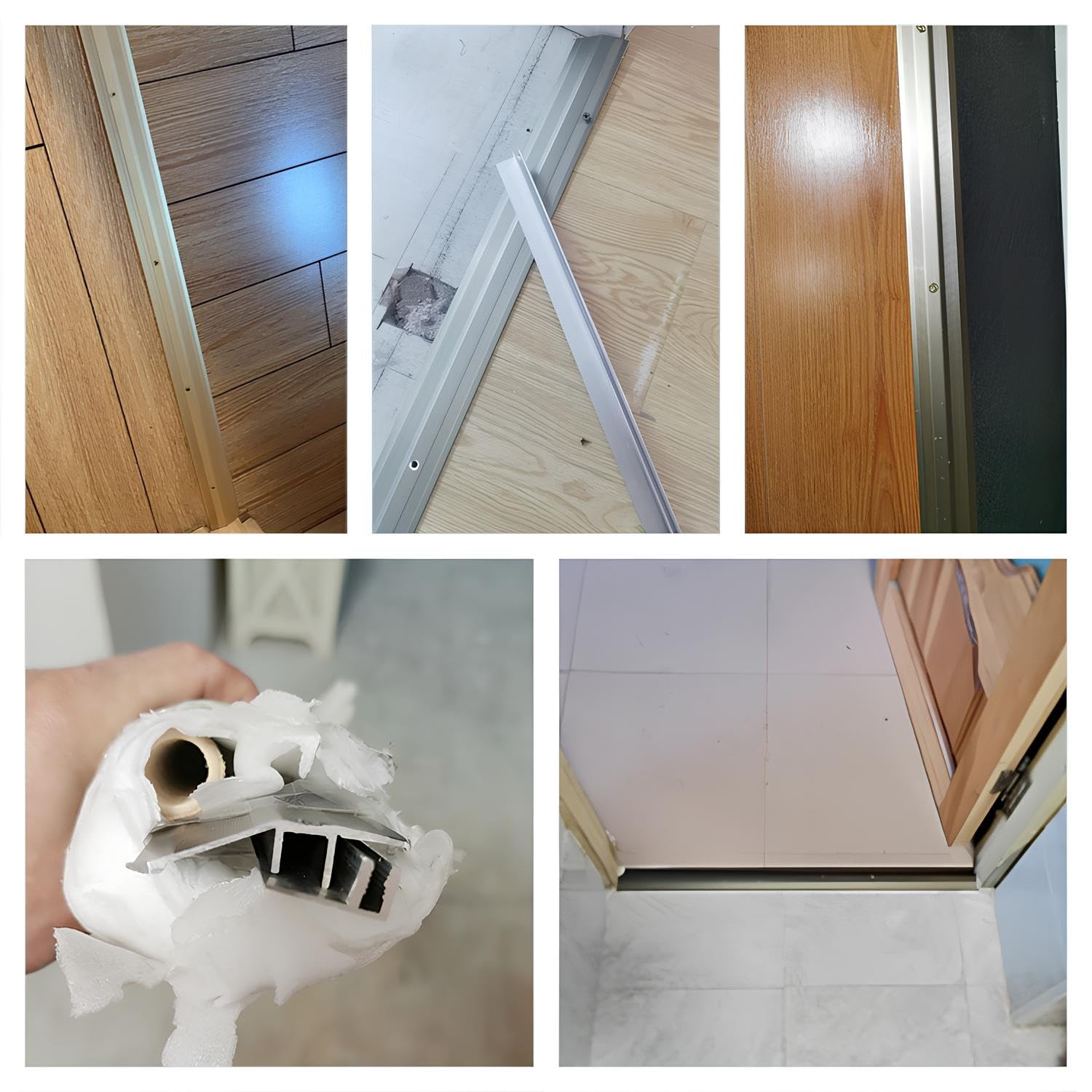 Barre de Seuil de Transition en Aluminium avec Base