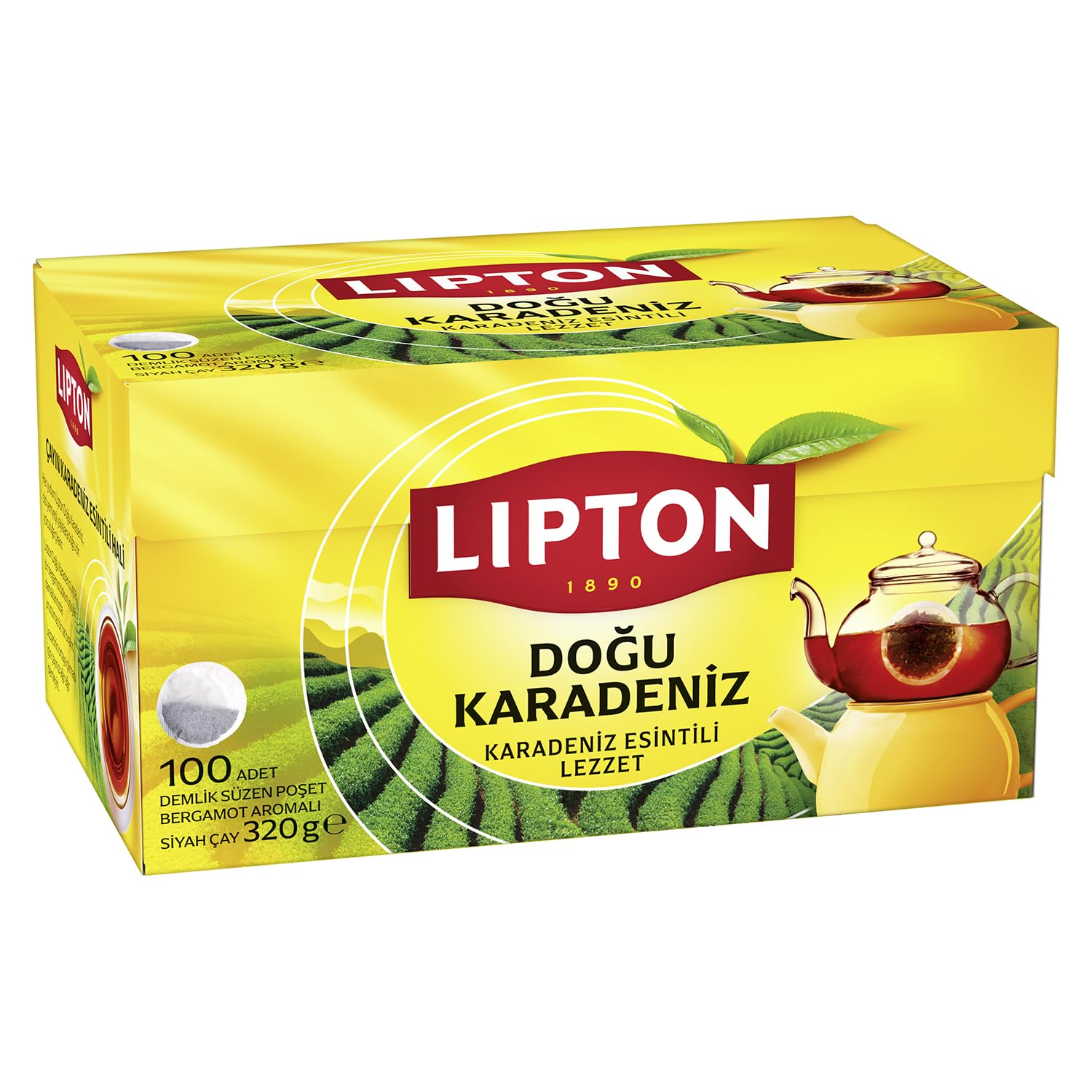 Lipton Doğu Karadeniz Demlik Poşet Çay, 100'lü, 320g : Amazon.com