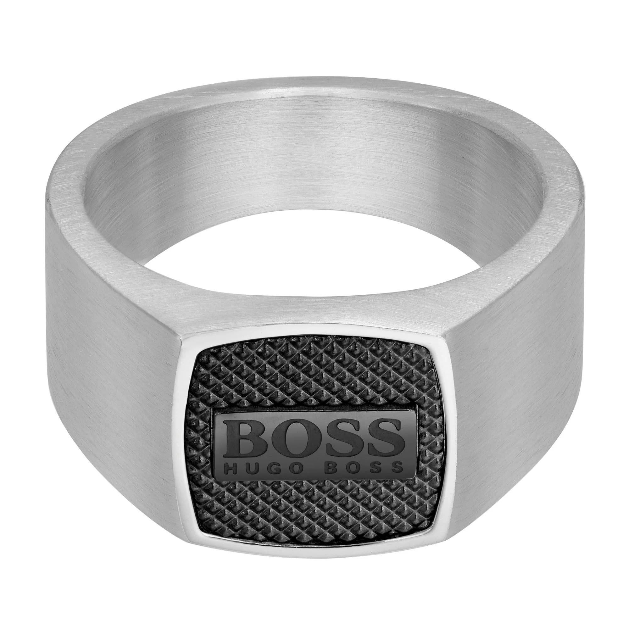 BOSS Jewelry Anillo para Hombre Colección SEAL disponible en versión negra o plateada