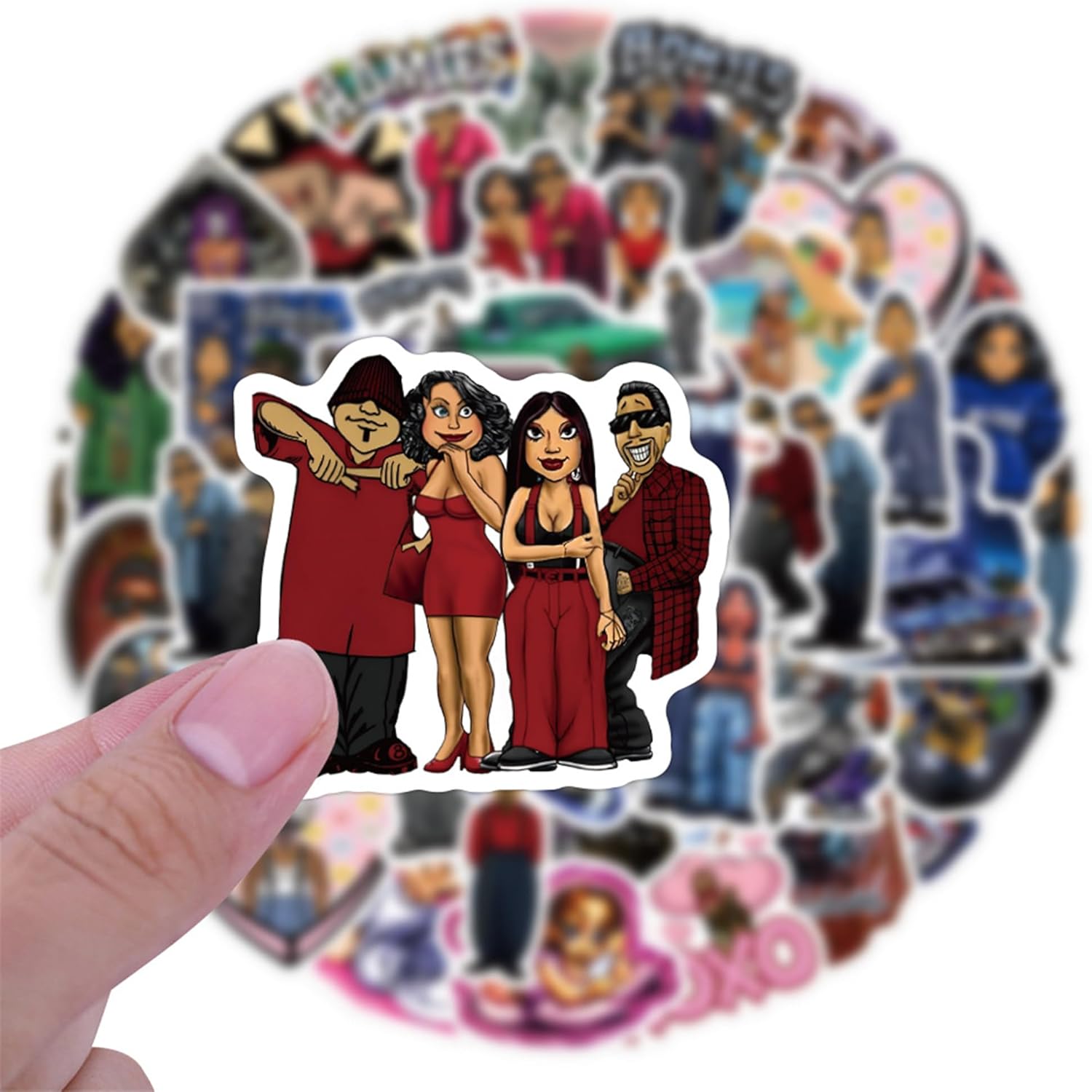 Homies Stickers, 60PCs Pack Squad Bros Stickers for Laptop, Hydro Flask, Water Bottle, Phone, Vinyl Decals for Friends, Teens, Delicate Decals as Gifts (Homies60) - Image 5