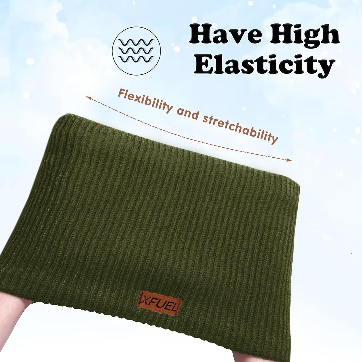 Kids Neck Warmer, Knitted Winter Neck Gaiter, Fleece Lined Infinity Scarf for Boys Girls, Ski Mask for Cold Weather - Image 6