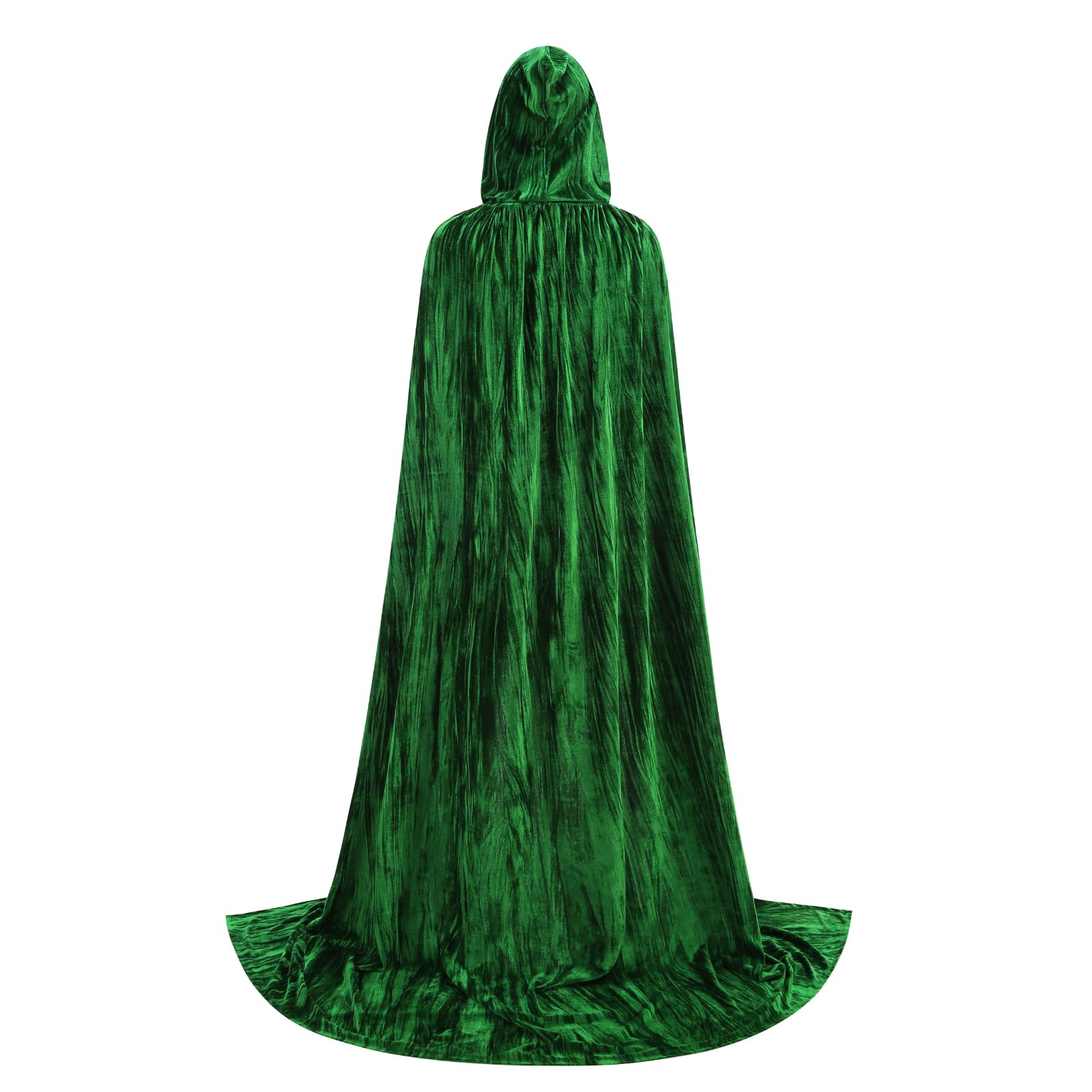 HAPNBCELE Womens Velvet Cape Hooded Cloak - Image 4