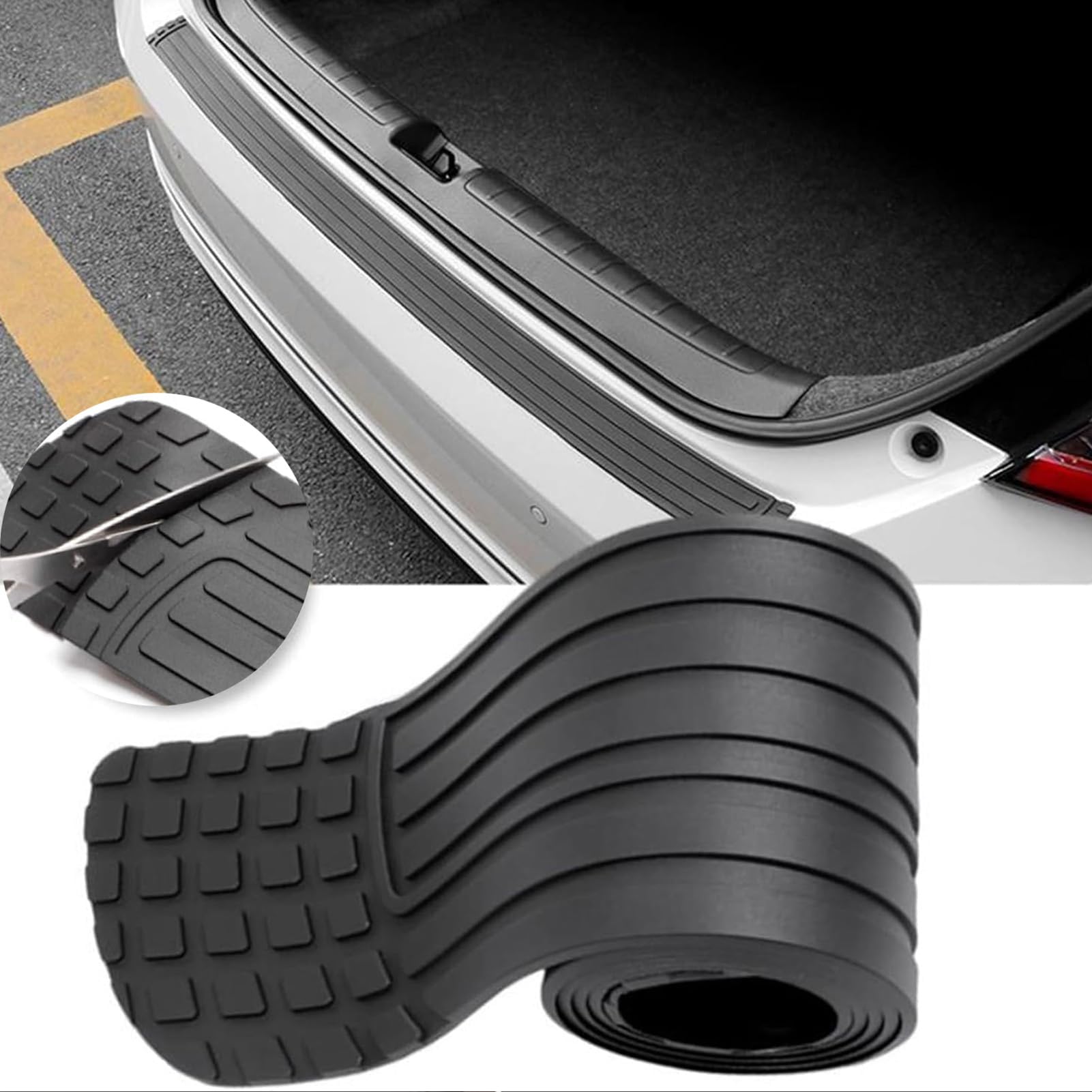 RPGPRLGYO Rear Bumper Protector, for MG ZS (2017-2022) Rear Bumper Guard Boot Bumper Strip Trunk Sill Cover Anti-Scratch Protection