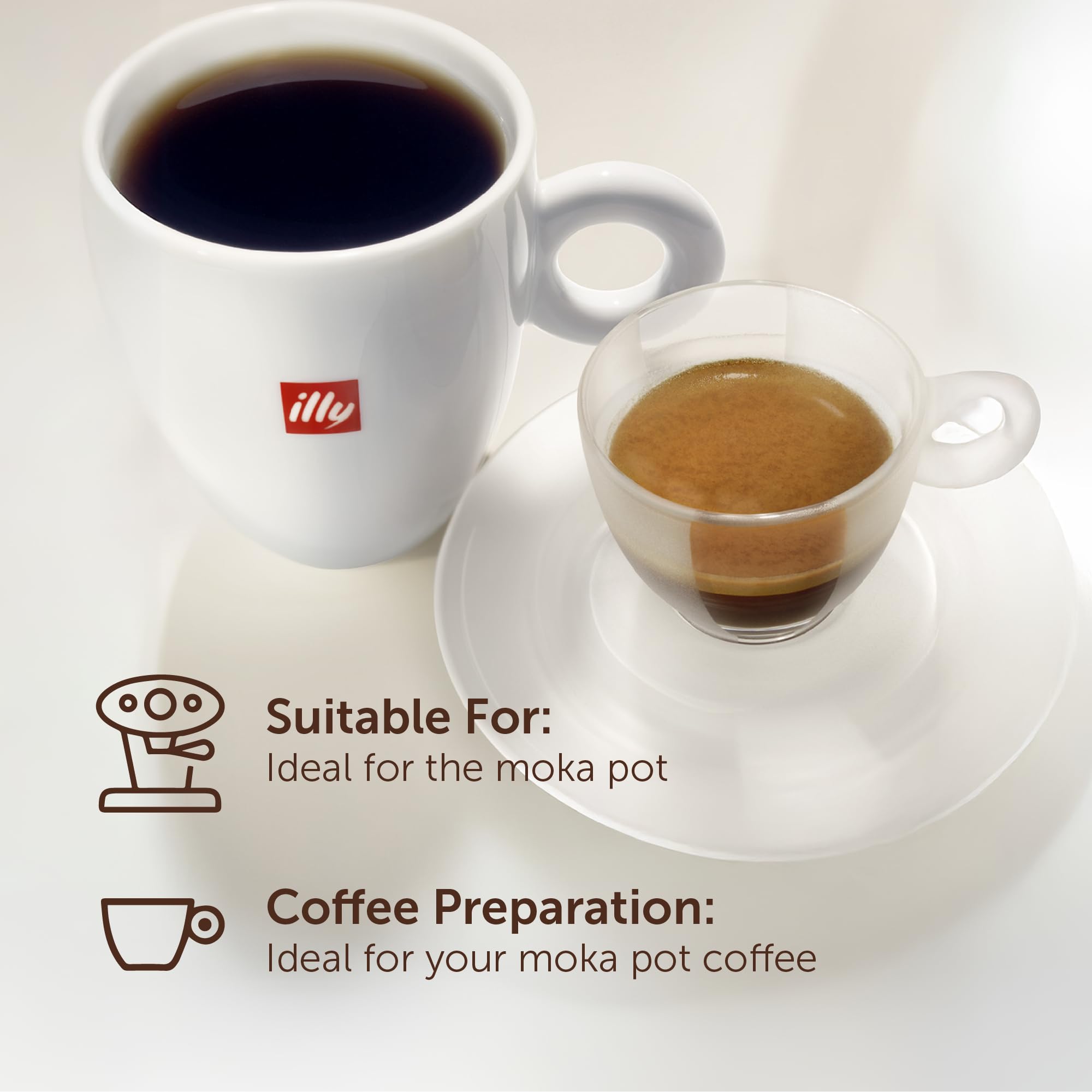 illy Ziarna kawy Classico, średnio palone, 100% arabika, idealne do garnków moka, filtra, espresso i lungo, 250 g x 6