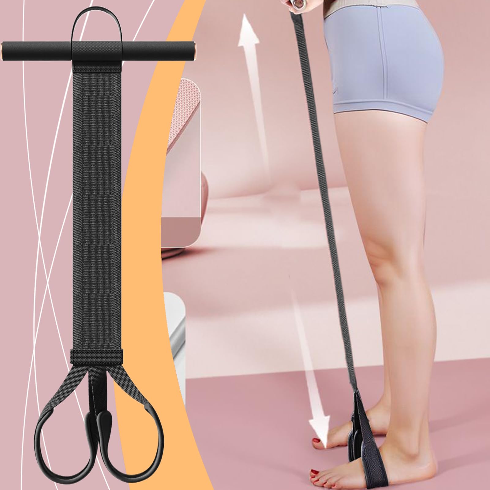 Bande De Résistance à Pédale Avec Poignée – 6 Tubes, Idéal Pour Abdos, Bras, Jambes Et Étirements à La Maison