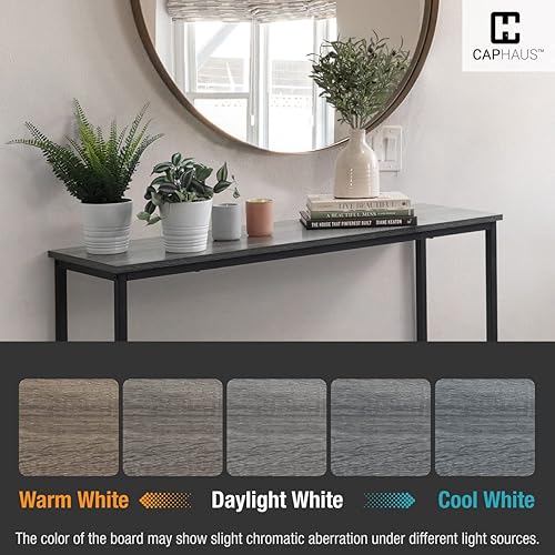 Miniatura 4 de CAPHAUS Mesa consola estrecha y larga de 47 pulgadas para entrada, mesa de sofá de diseño clásico estrecha y larga para sala de estar, mesa de sofá