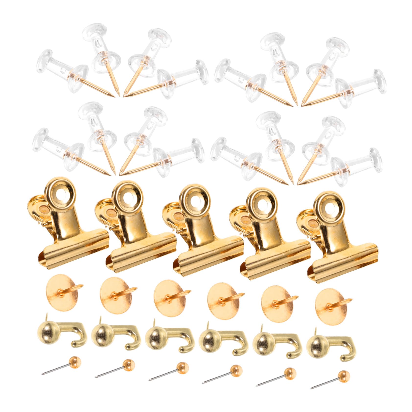 5ensembles Set De Punaises Doré pour Tableau Épingles Cartographiques Et Accessoires De Bureau pour Marquer des Lieux Et Organiser Vos Documents