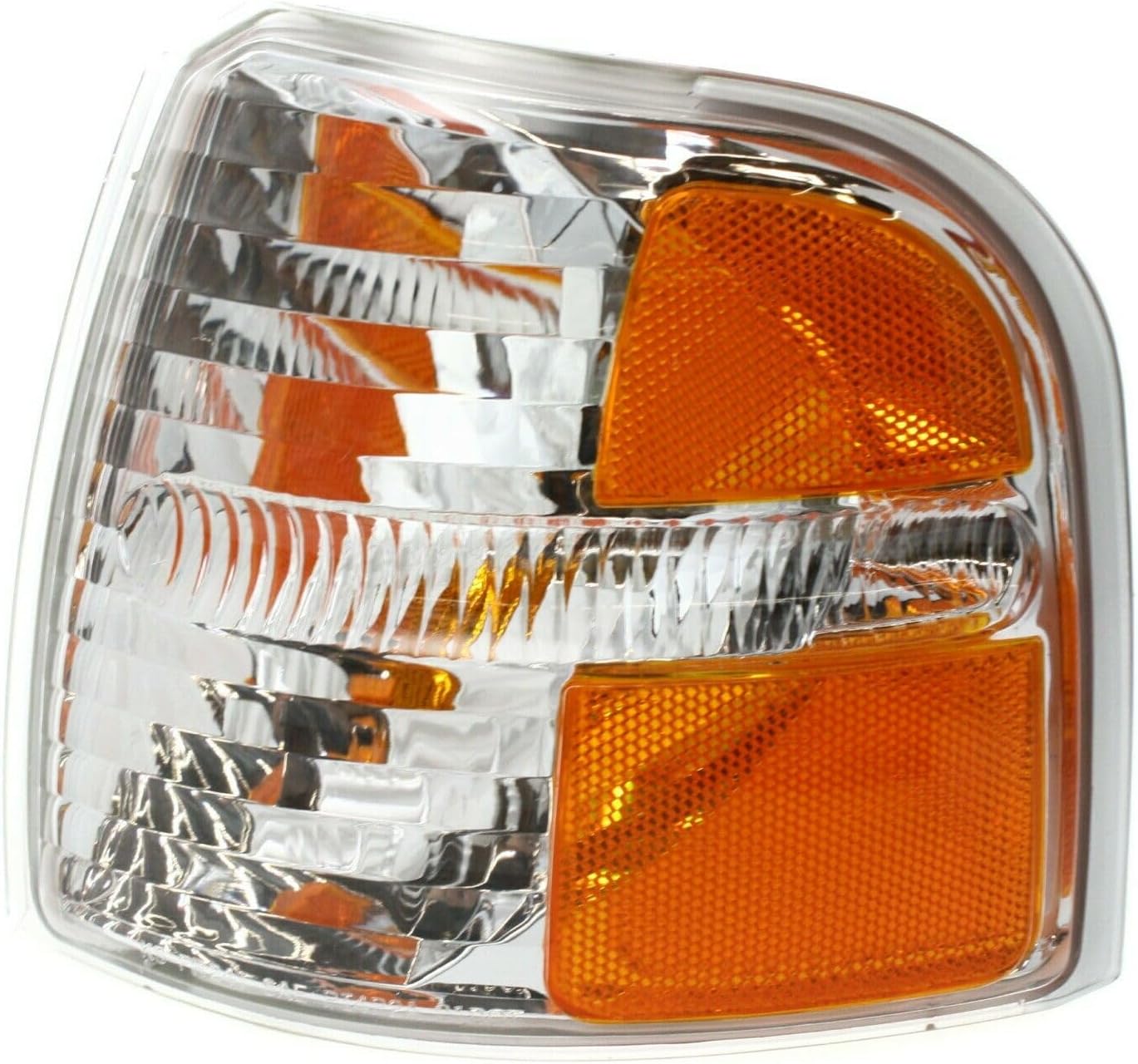Headlight Assembly Kit for Ford for Explorer Eddie Bauer/Limited/Xls/XLT 02-04 Left and Right 4pc Without Bult-Corner Light Clear & Amber Lens Auto Body Repair-Part Name