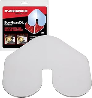 Megaware - XL ScuffBuster Bow Guard with Notch for Boats - Protects from Scuffs and Scratches - Stainless Steel Shield with 3M Adhesive - Mirror Polished Finish (9 x 8.75 in)