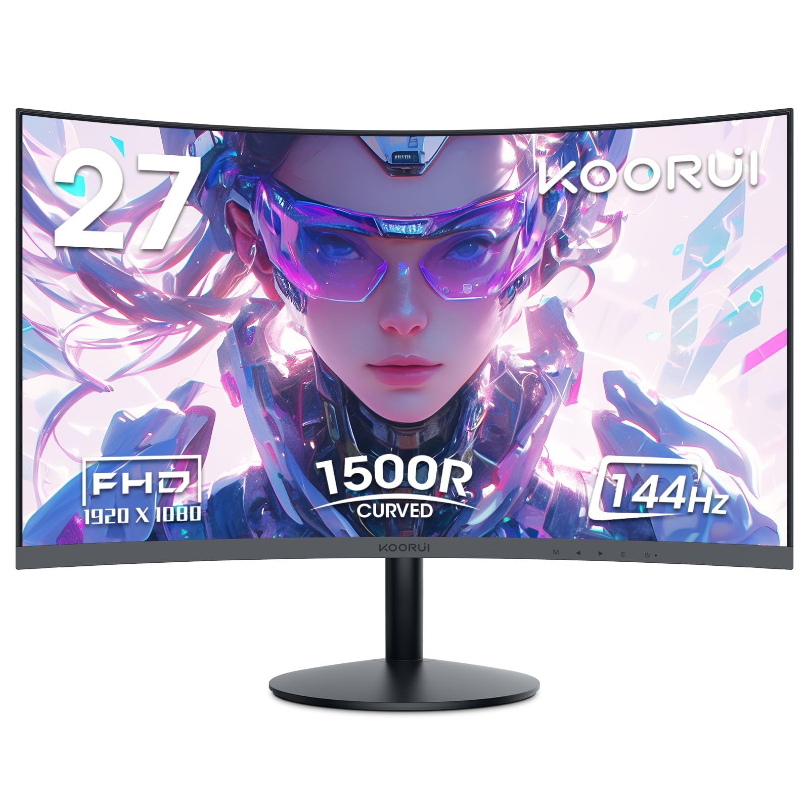 KOORUI 27 Pollici Monitor Curvo 144Hz Full HD VA 3000:1 27N5CA