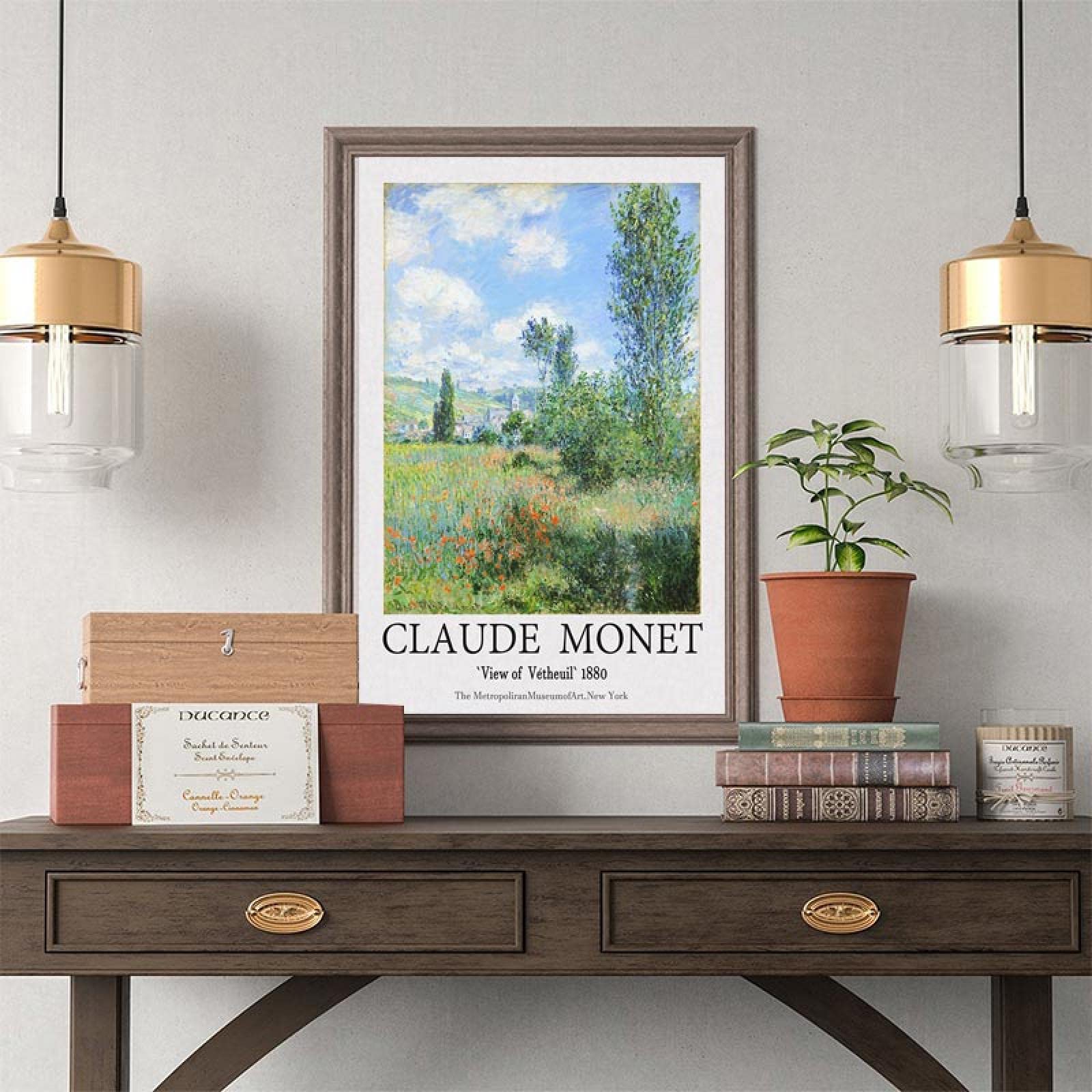 Dittelle Abstract Monet Exhibition Claude Posters and Prints Vintage Monet Garden Landscape Museum Wall Pictures Home Decor 50x70cm Frameless