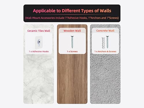 Miniatura 8 de Reloj de pared digital con fecha, temperatura interior, DST automático, reloj digital a batería, reloj de pared pequeño de madera decorativo de 8