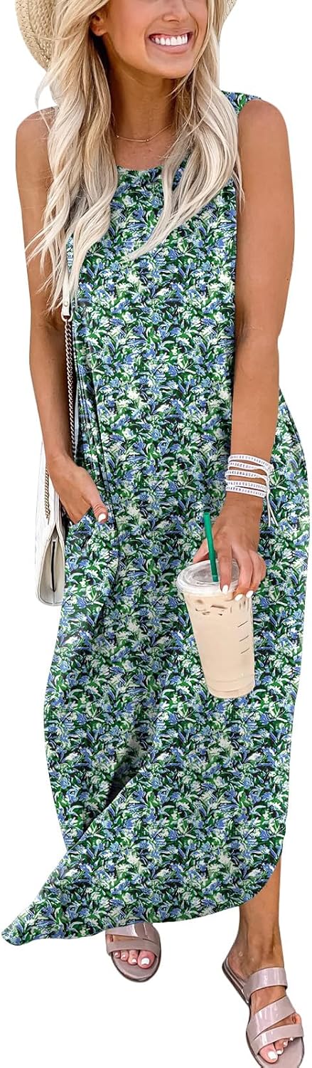 ANRABESS Women Maxi Dress Summer Casual Loose Sleeveless Sundress Coverup Beach Eyelet Dresses 2026 Vacation Travel Outfits - Image 3