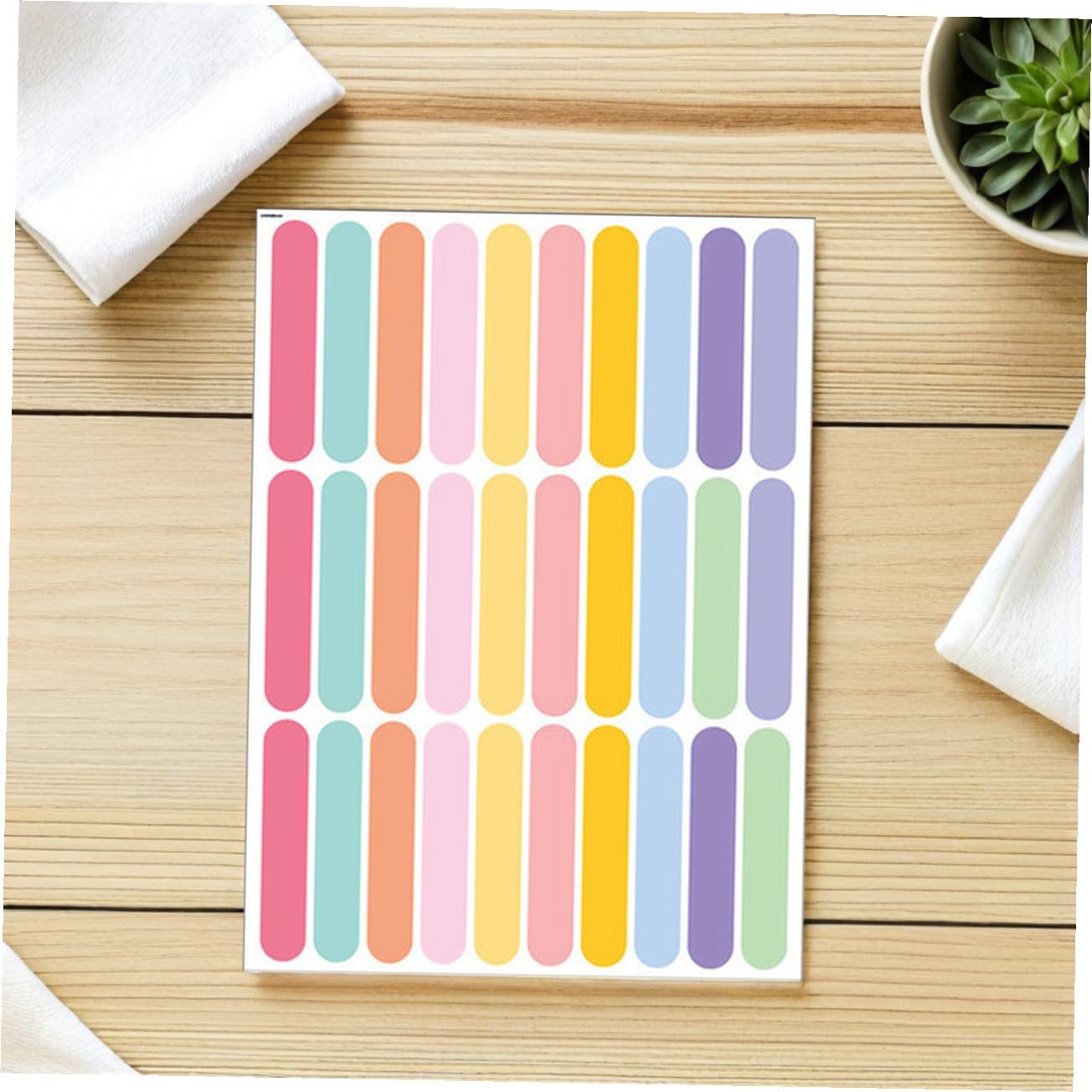BESTonZON 32 Blätter Wanddeko Wandaufkleber Dekorationen Kinder Wandtattoo Kinderzimmer Kinder Streusel Wandtattoos DIY Regenbogen Wandtattoos Kinderzimmer Dekorative