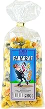 Bull & Bear Colourful Paragraf Pasta, 250 g, Motif Noodles Made of Durum Wheat Semolina, Handmade in German Manufacture, Pasta Gift