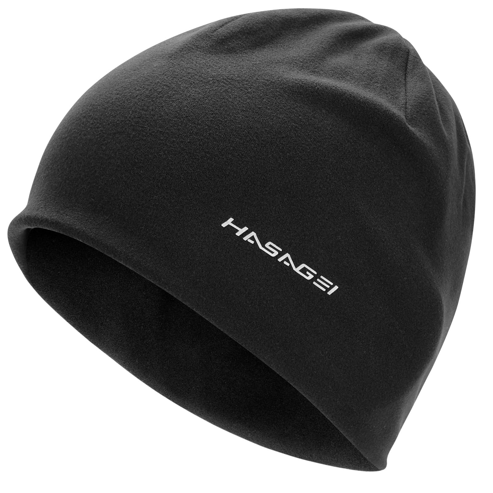 HASAGEI Laufmütze Herren Damen Fahrradmütze unter Helm Mütze Kalten Jahreszeit Warm Sportmütze Antistatisch Beanie für Freizeitaktivitäten Joggen Reisen Ski Radfahren (Schwarz)