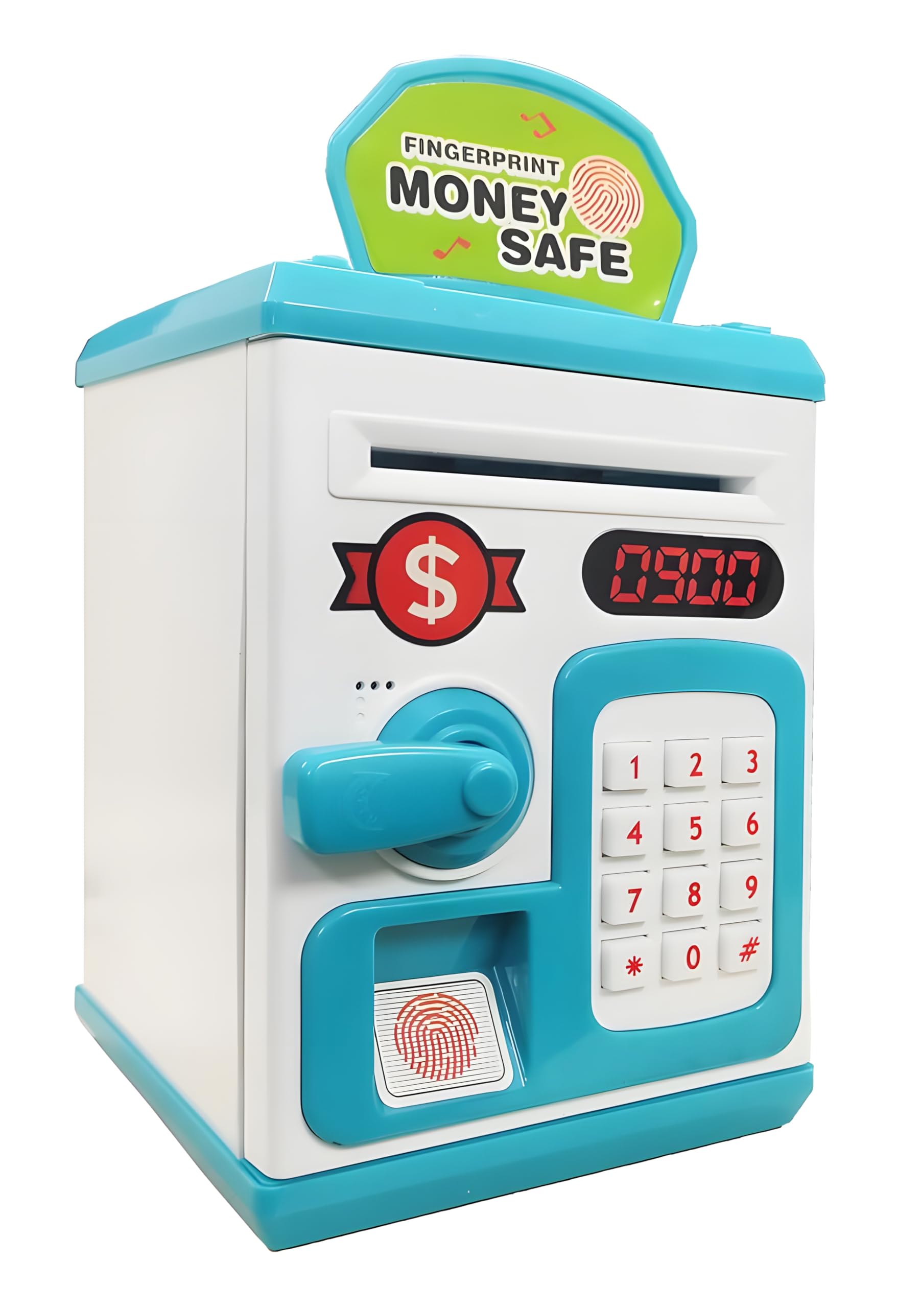 CASWAA Money Safe Piggy Bank (The Gullak) Toy for Kids and Adults with 3 Step Unlock - Feed Number Password Touch Finger Sensor Then Twist Handle to Open The Door (Colour as per Stock) (B0DC592DM2) Amazon Price History, Amazon Price Tracker