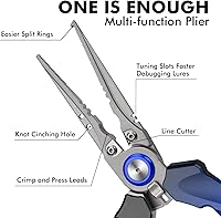 Vista 4 de TRUSCEND Lockable Handy Fishing Pliers with Innovative Ergonomic Handle, Saltwater Corrosion Resistant Teflon Coated Fishing Tool, Multi-Function