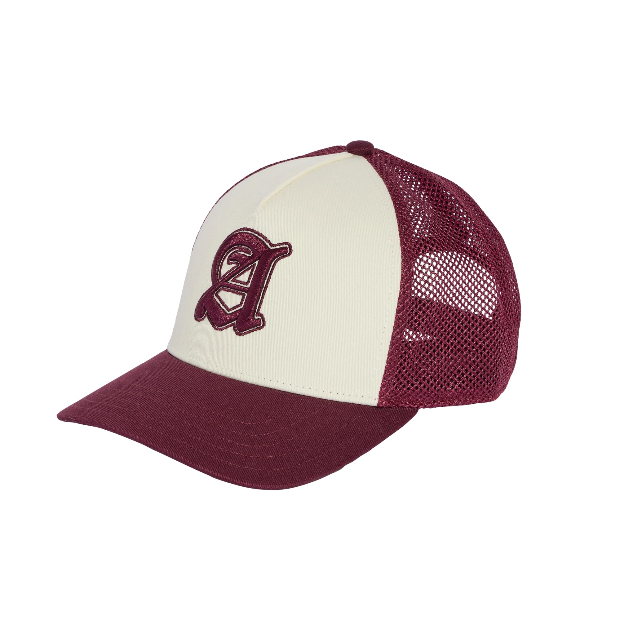 adidas Unisex Stadium Graphic Trucker Cap, Ivory/Maroon, S-M