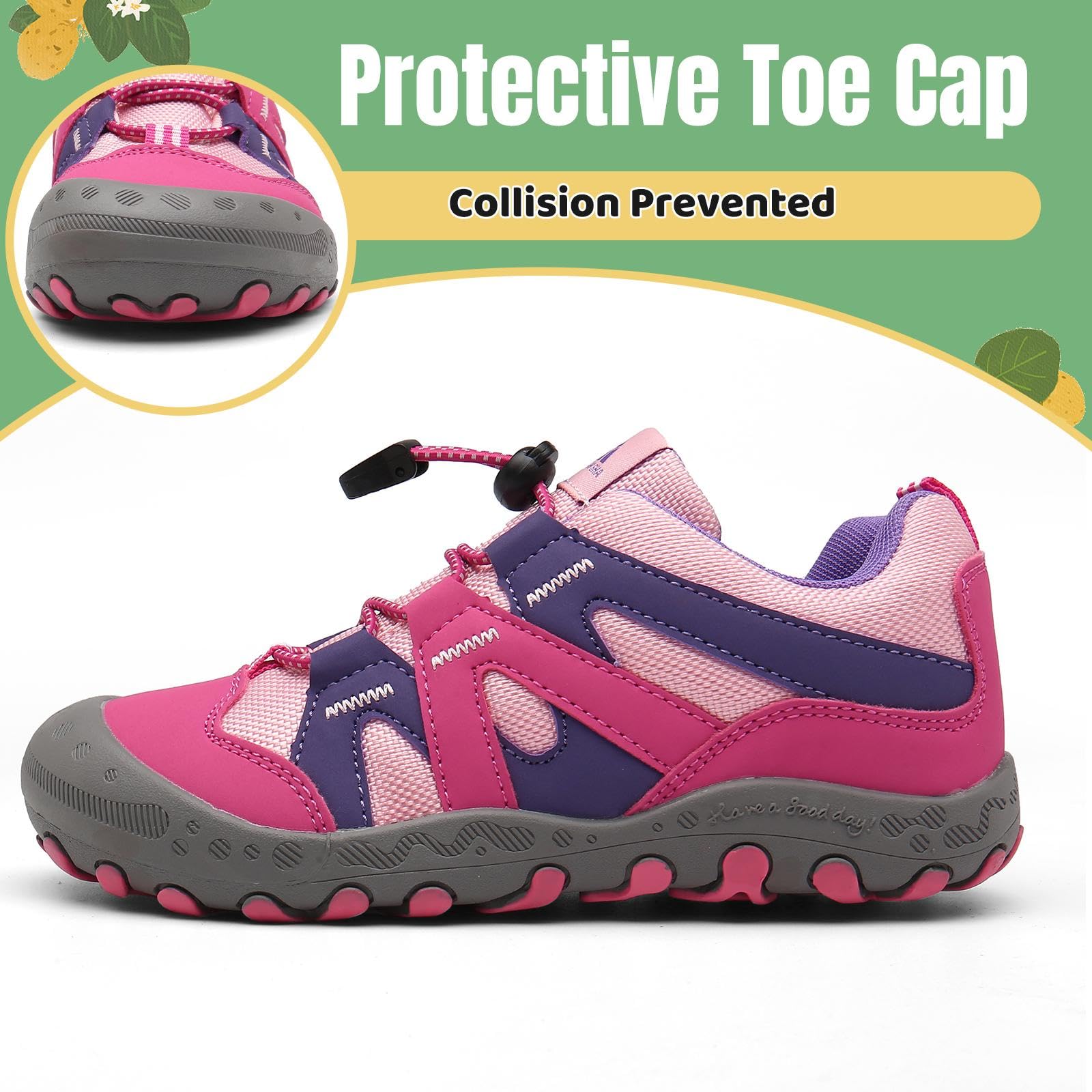 Mishansha Unisex Zapatos de Senderismo Niños Zpatillas para Correr Antideslizante Transpirable Niñas Calzado Deportivo, Tallas 24-38 EU
