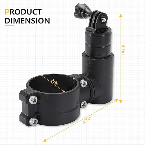 Miniatura 6 de Soporte para cámara UTV ATV compatible con GoPro, soporte de cámara de montaje en barra enrollable de 1.75"-2" compatible con GoPro Hero 9 8 7 6 5