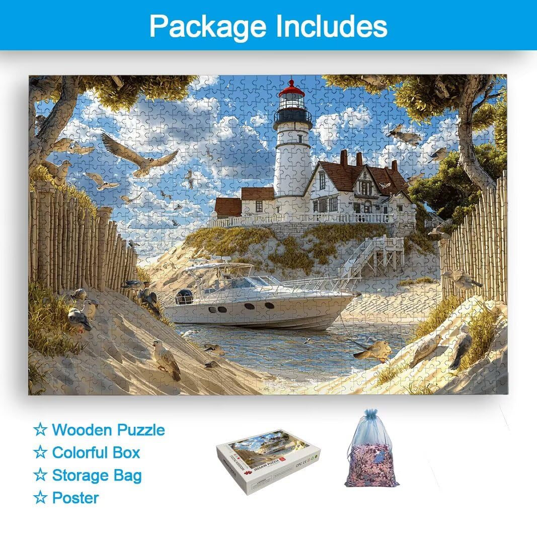 Puzzle 5000 Piezas, Puzzle Playa de Madera para Adultos, Regalos -2546