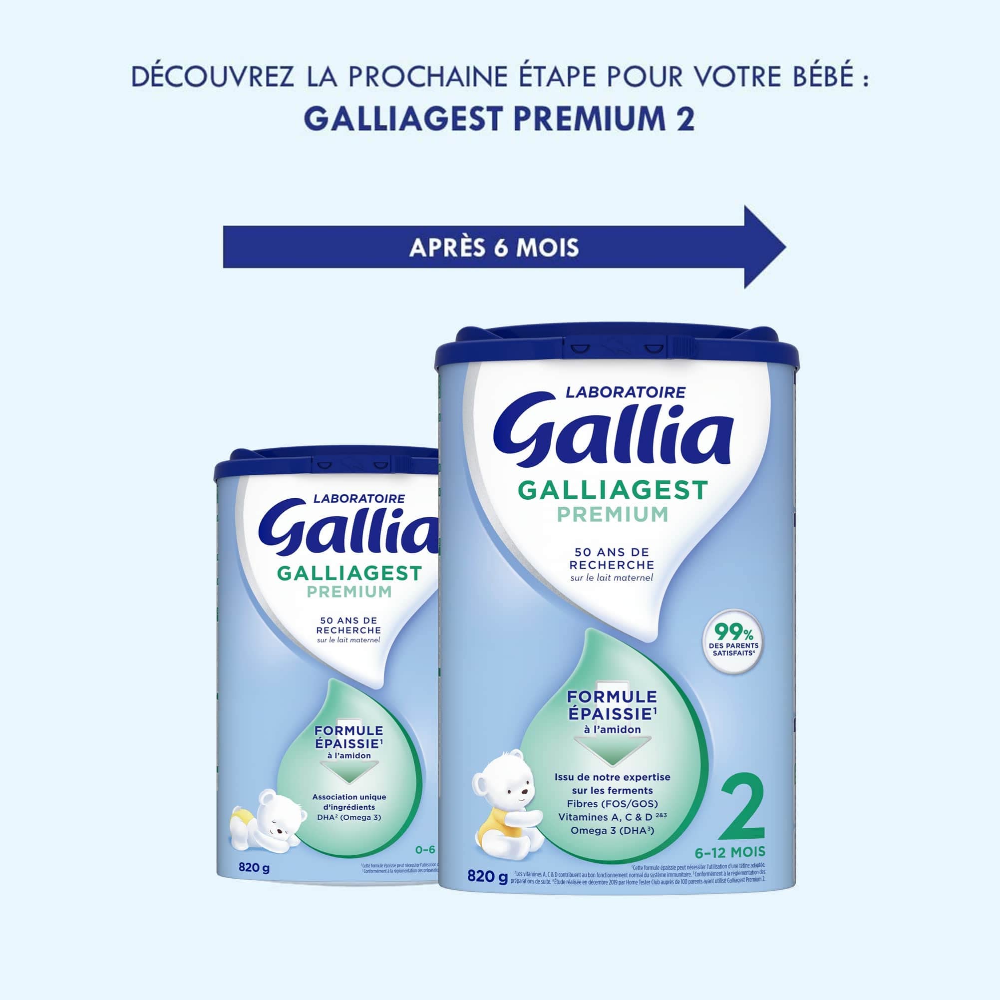 Laboratoire Gallia Galliagest Premium 1er âge 820g X3