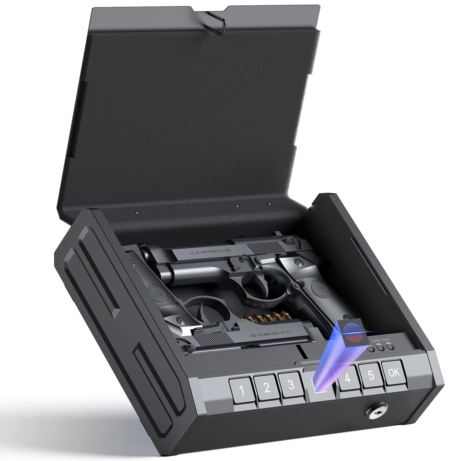 Buy Safe Biometric Safes for Pistols, Hand Safe for Pistols, 3way