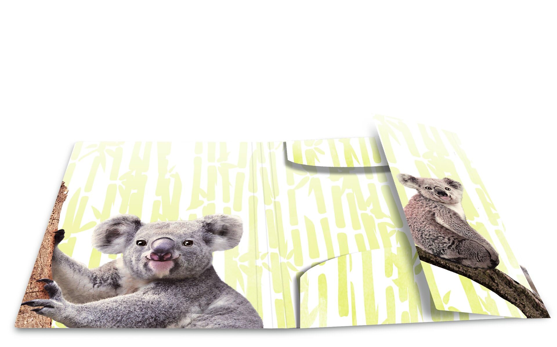 HERMA Collector's Folders A3 Koala Set of 3 Children's Plastic Corner Folder with Animal Motif, Elastic Band - Image 3