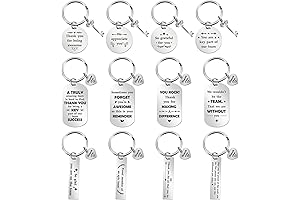 Motivational Coworker Thank You Keychains: Express Appreciation to Office Crew, Social Workers, and Admin Professionals