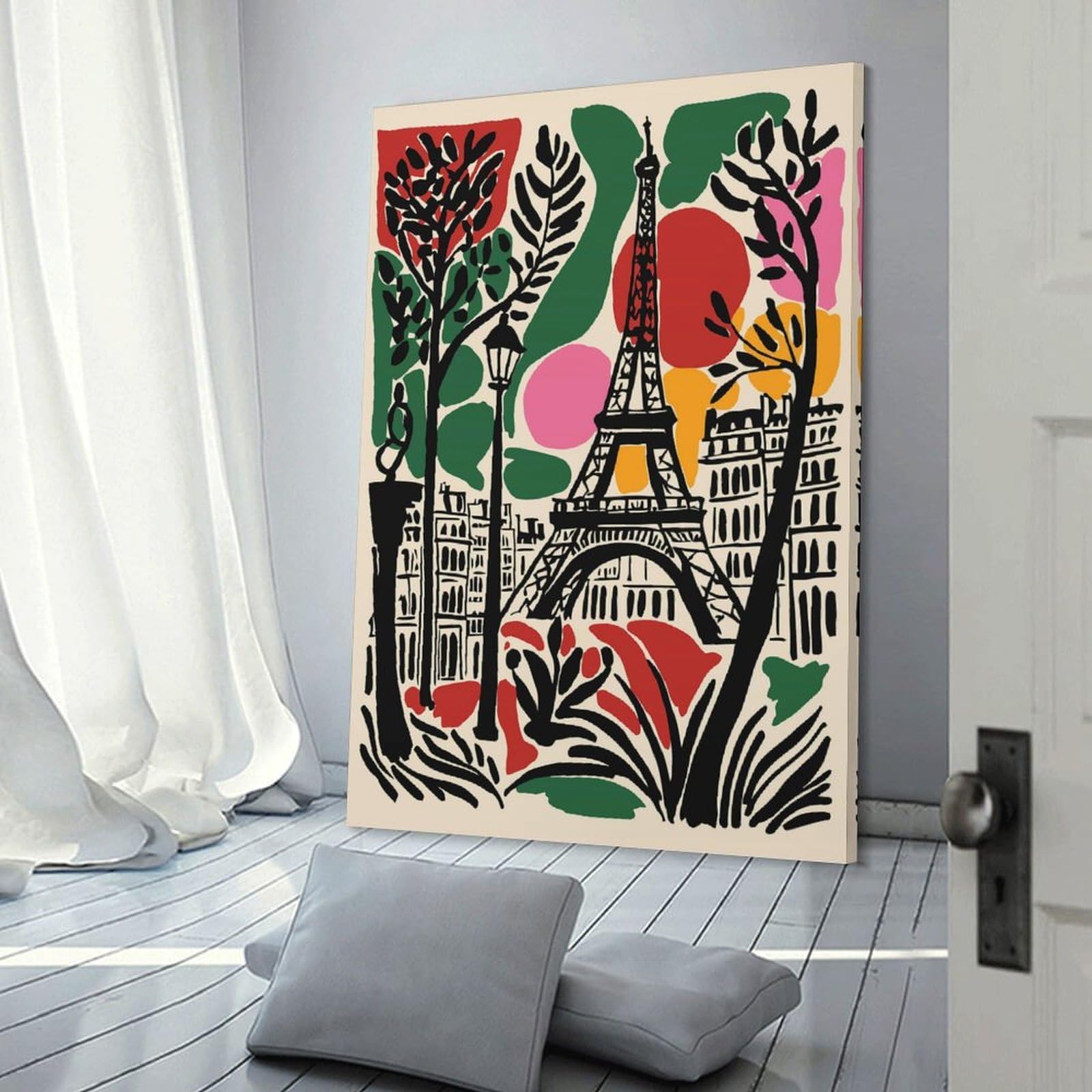 Canvas Art Print Eiffel Tower Paris Art, 20x30inch(50x75cm), for Gallery Wall Decor And Room Displays, Wall Decor Suited to Curated Displays