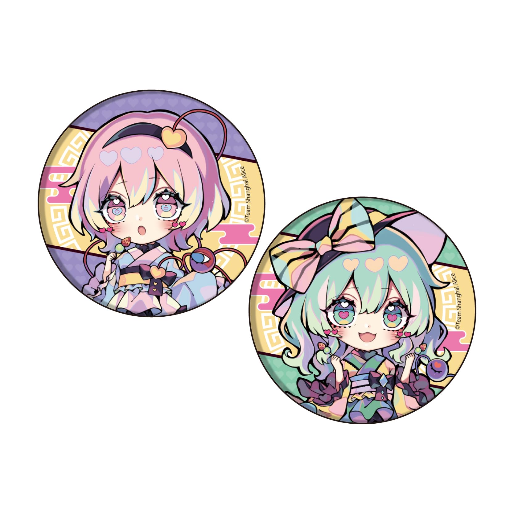 東方project 麻雀牌ストラップ5種＋缶バッチ13個＋鏡1個 東方project 麻雀牌ストラップ5種＋缶バッチ13個＋鏡1個