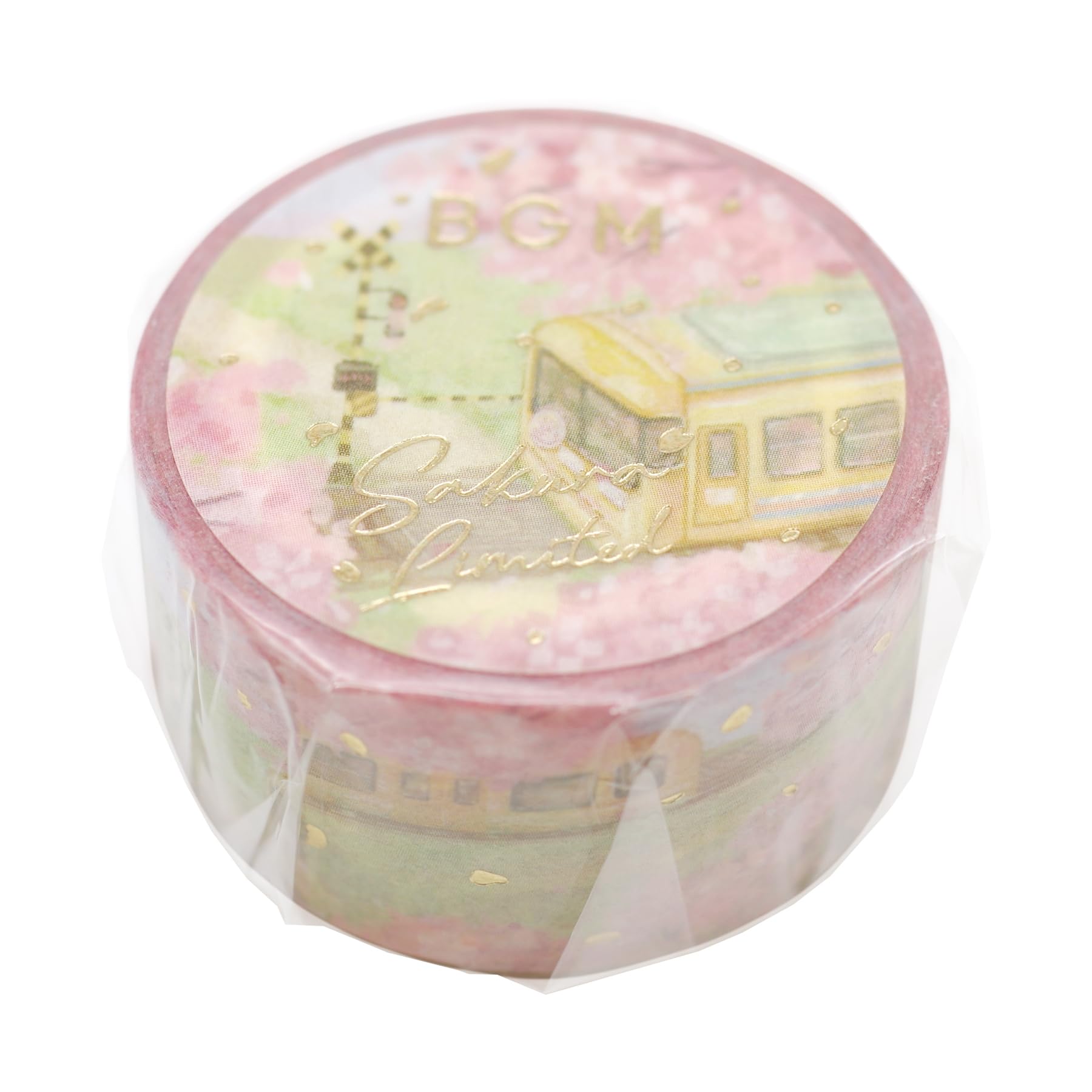 Amazon.co.jp: BGM マスキングテープ 箔押し 桜限定・桜咲く電車通り