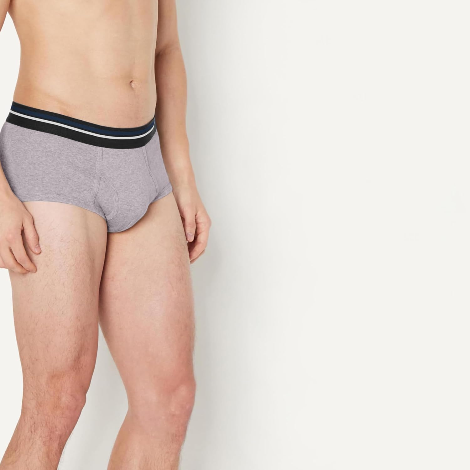 Amazon Essentials Men's Breathable Ribbed Knit Briefs with Elasticized Waistband, Multipacks image 2