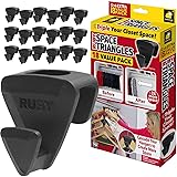 Ruby Space Triangles Original AS-SEEN-ON-TV, Ultra- Premium Hanger Hooks Triple Closet Space 18 PC Value Pack