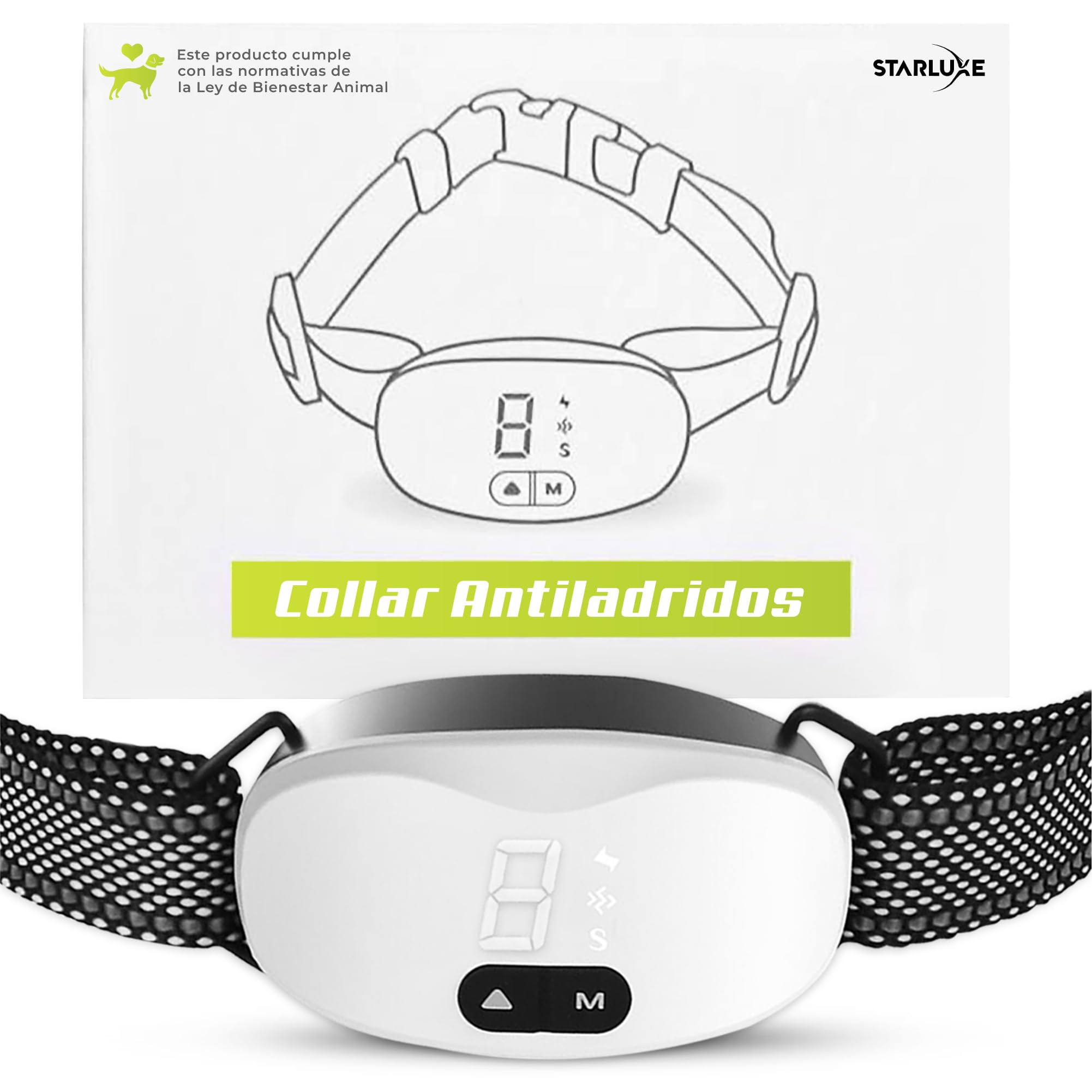 STARLUXE® - Collar Antiladridos Perros Pequeños y Grandes - Collar Antiladridos Ley Animal - Antiladridos para Perros con Tecnología Avanzada - Coleira Anti Latido