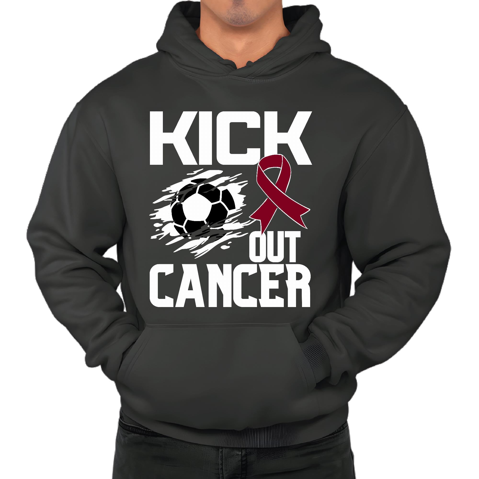 Gift for Multiple Myeloma Survivors Cancer Support Black and Muticolor Unisex Hoodie