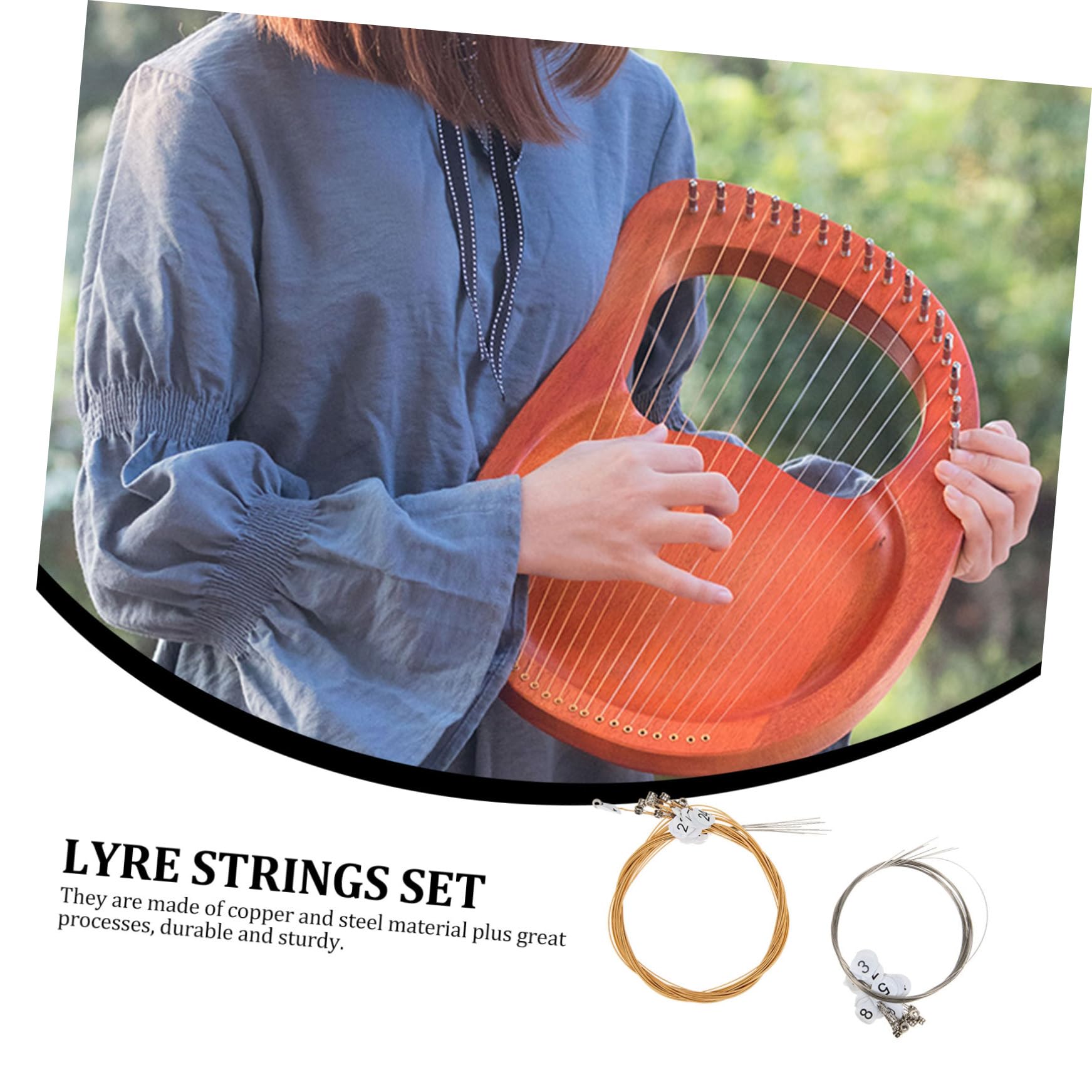 TOYANDONA 4sets Corde Per Lira Metallo Sostituzioni Pratiche Per Strumenti Musicali Accessori Lira Di Alta Qualità