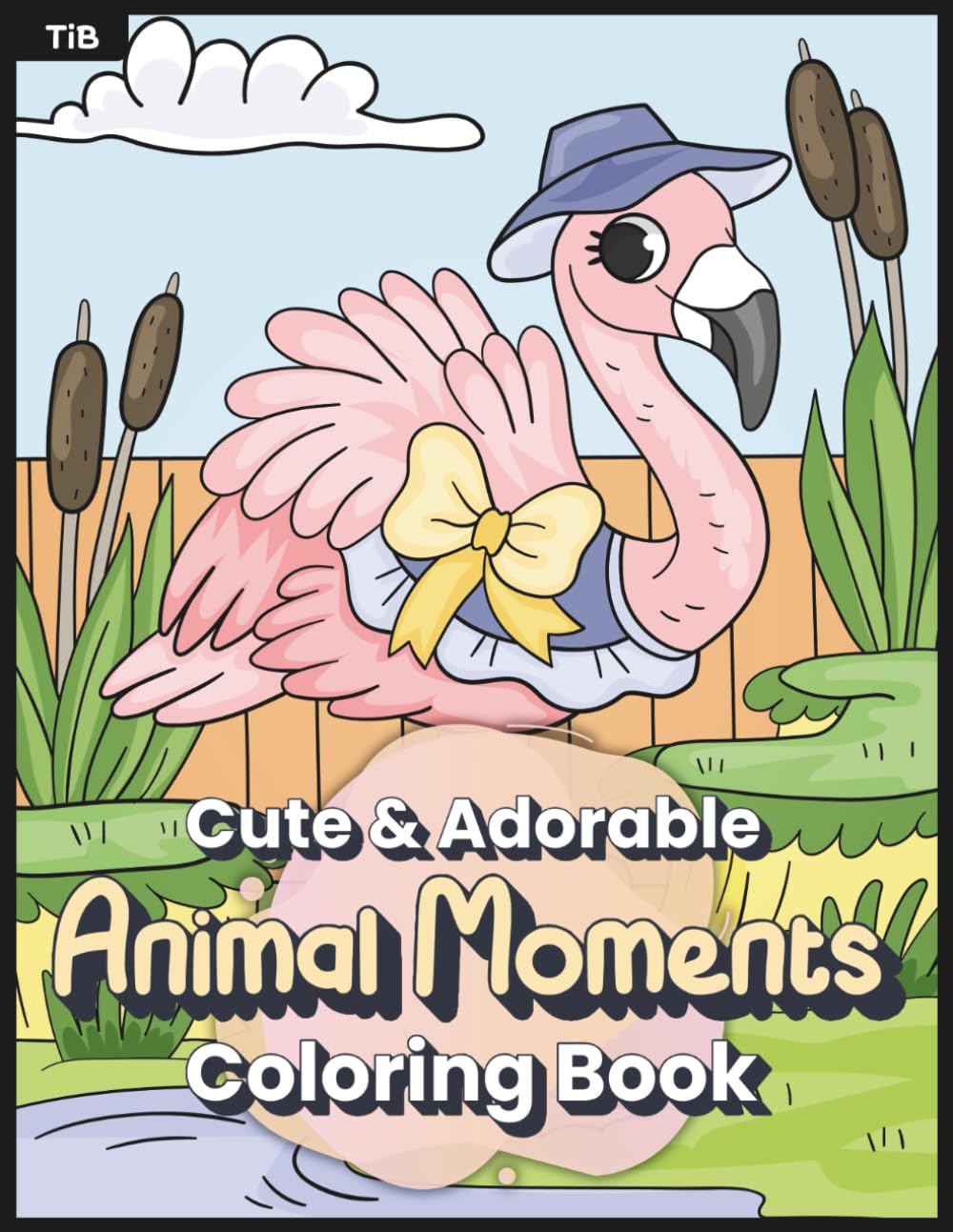 Animal Moments Coloring Book: Wholesome Scenes of Adorable Animals Doing Daily Things