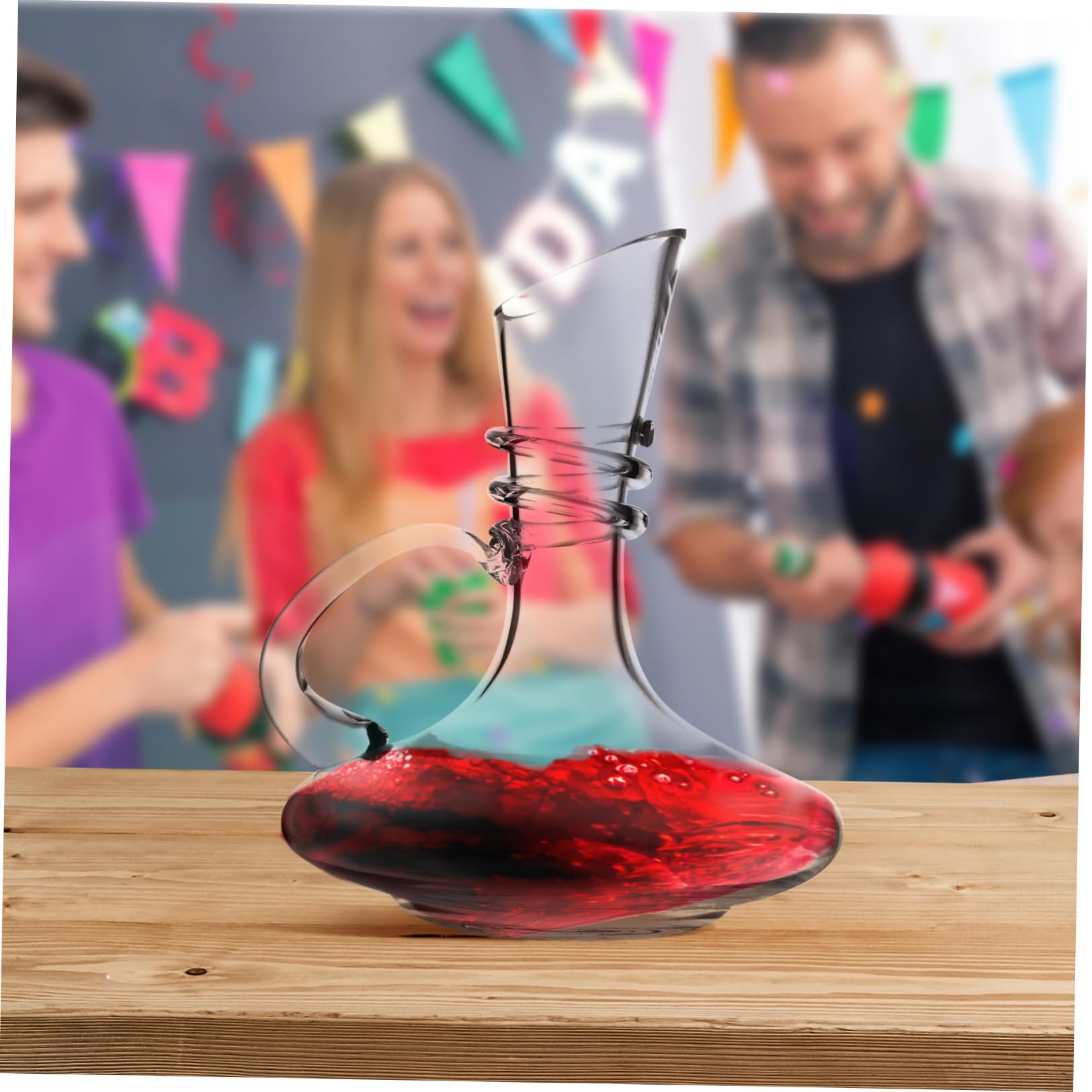 PRETYZOOM 1pezzi Decanter per Vino in Cristallo Bottiglia Versante per Vino Rapido Decanter Vetro Caraffa per Servire