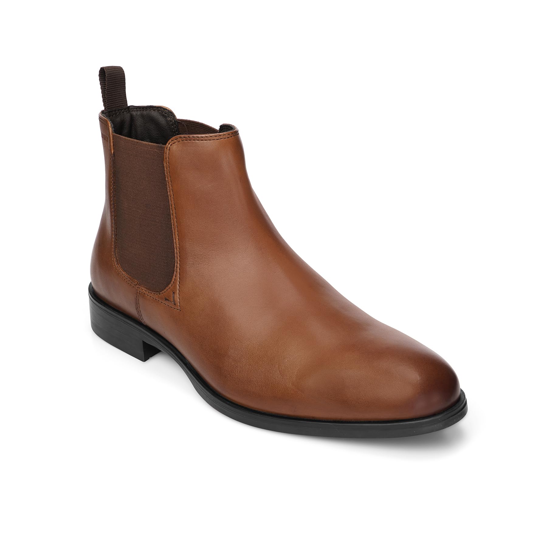 Thomas Crick Chelsea Leather Slip-On Boots Brown Tan - Image 1