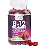 B12 Vitamins Energy Gummies 3000 mcg - Extra Strength B 12 Gummy for Metabolism & Immune System Support - Chewable Dietary B12 Supplements for Adults & Kids Caffeine Free Gummy Vitamin - 120 Gummies