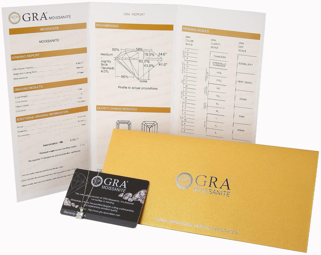 JewelryPalace 1ct Moissanite Solitaire Pendant Necklace for Women, 14K White Yellow Rose Gold Plated 925 Sterling Silver Necklaces for Her, Classic Simulated Diamond Jewelry Set, 18 Inches chain - Image 4