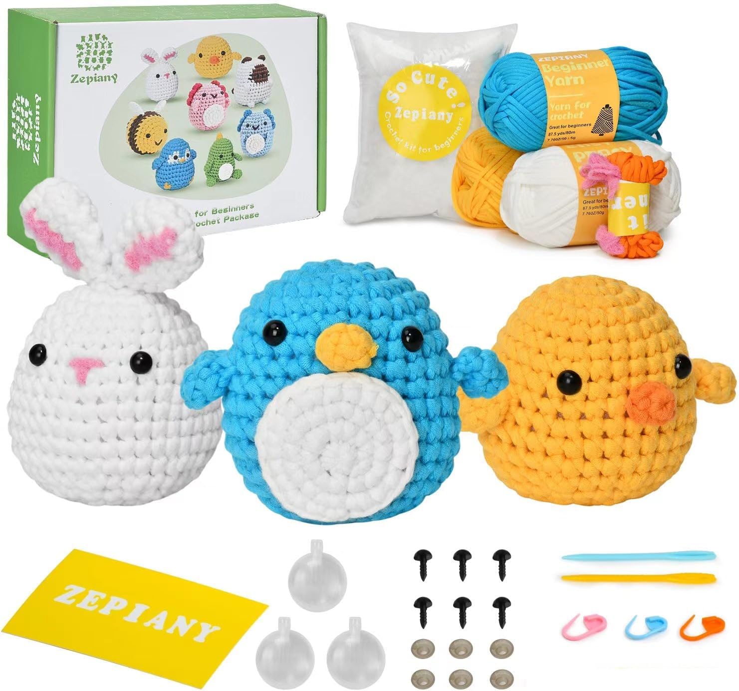 kit crochet enfant, kit crochet complet pour apprendre, kit crocchet pour les enfants