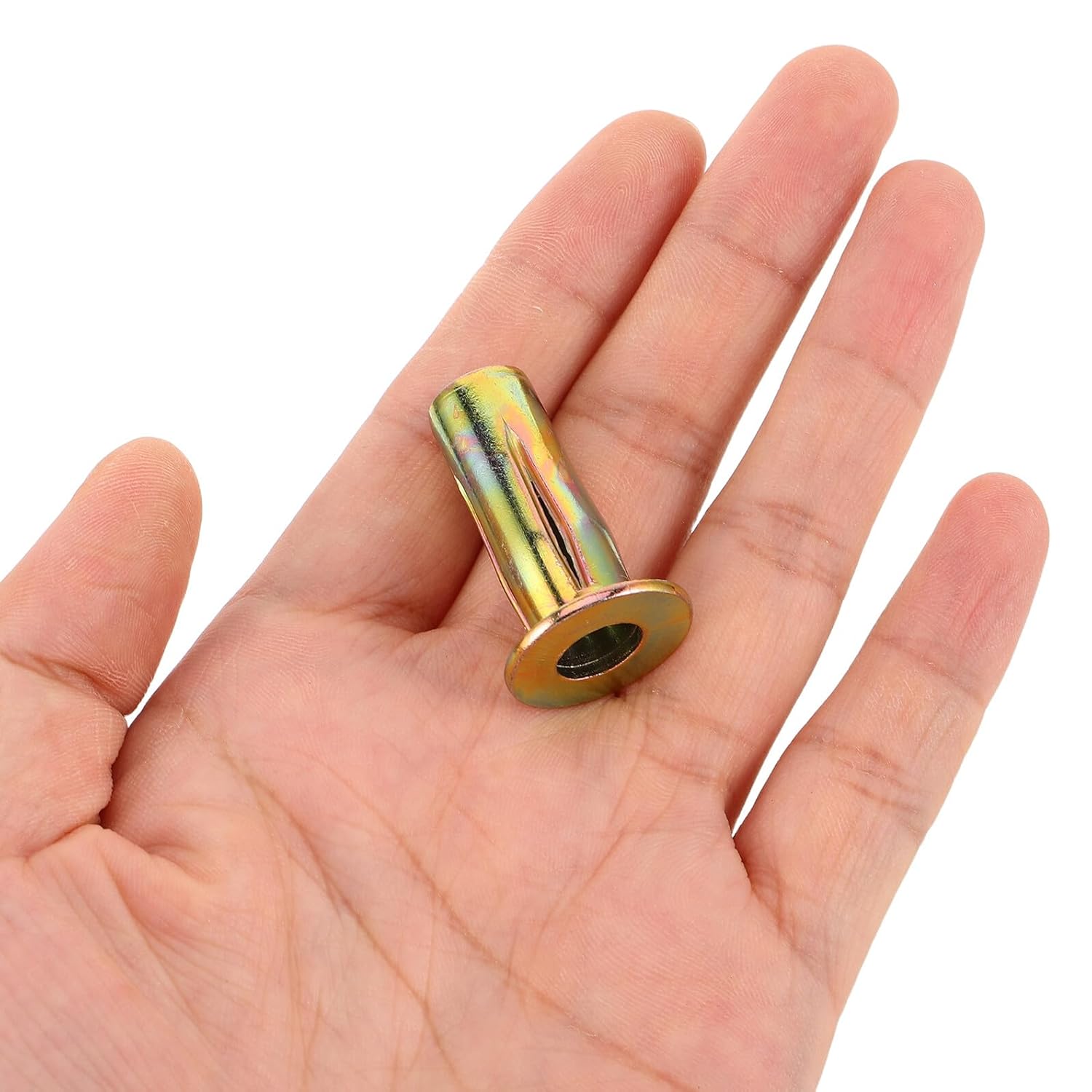 50pcs M8*30.5 Carbon Steel Flat Head Threaded Rivet Nuts Kit Embossing Riveter, Metal Threaded Fasteners for Automotive and Mechanical Assembly