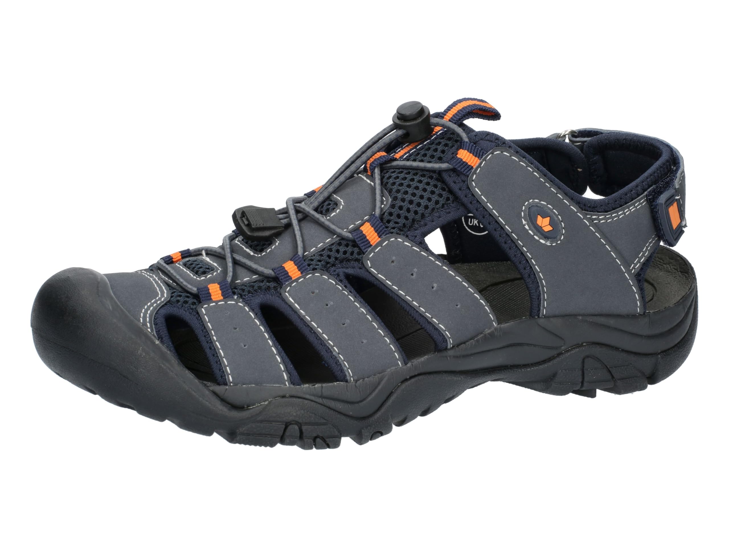 Lico Unisex Miami Sandals, Navy/Orange, 36 EU