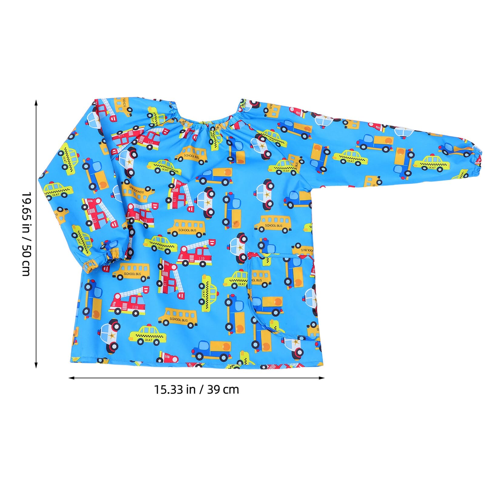KESYOO Tablier de peinture pour blouse d'art bleu manches longues taille S Polyester résistant aux taches Vêtements de protection réutilisable pour dessin et travaux manuels